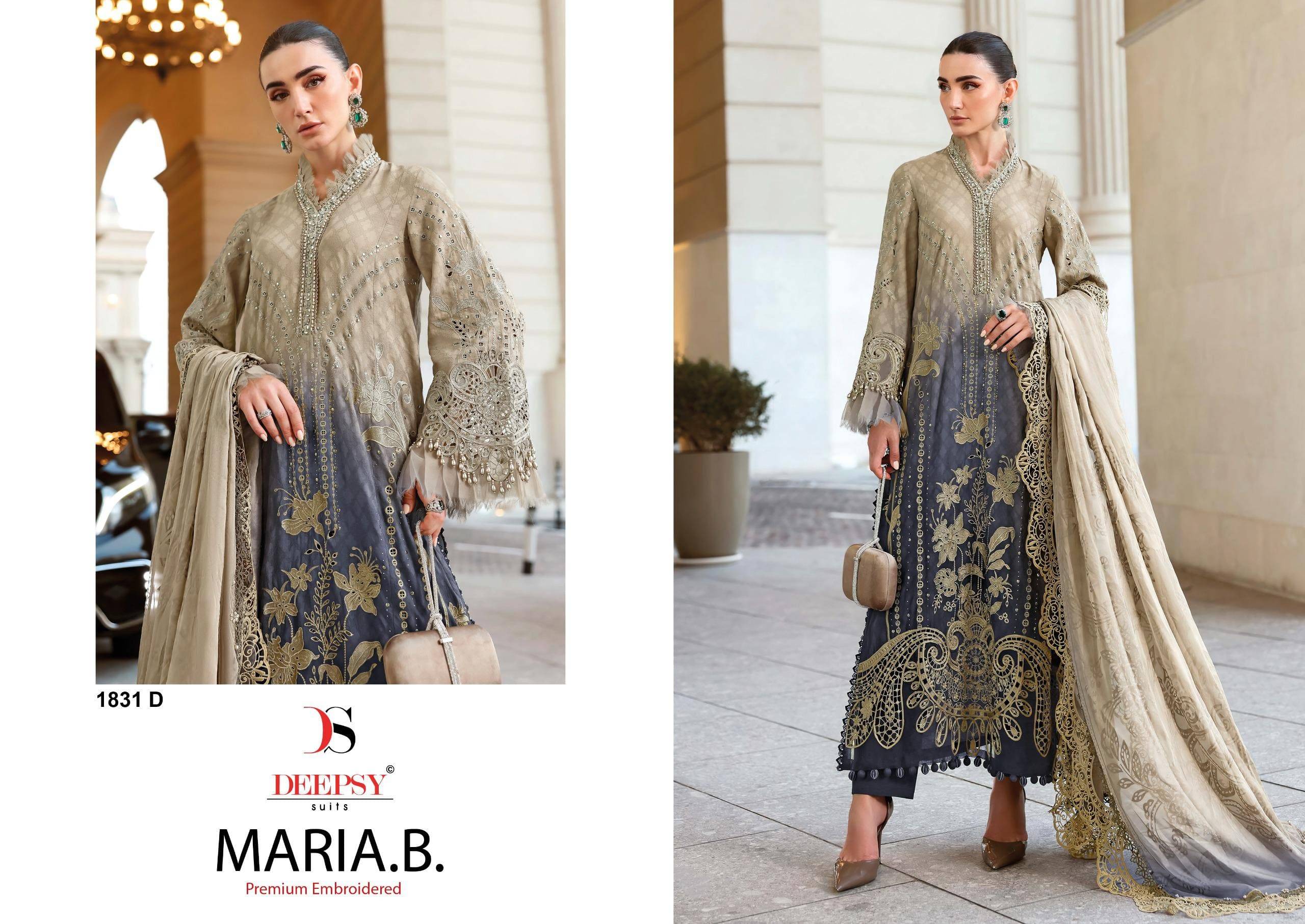 MARIA 25 3 COLORS 1831 Series Pakistani Stylish Beautiful Colourful Printed & Embroidered Party Wear & Occasional Wear Pure Cotton Dresses At Wholesale Price